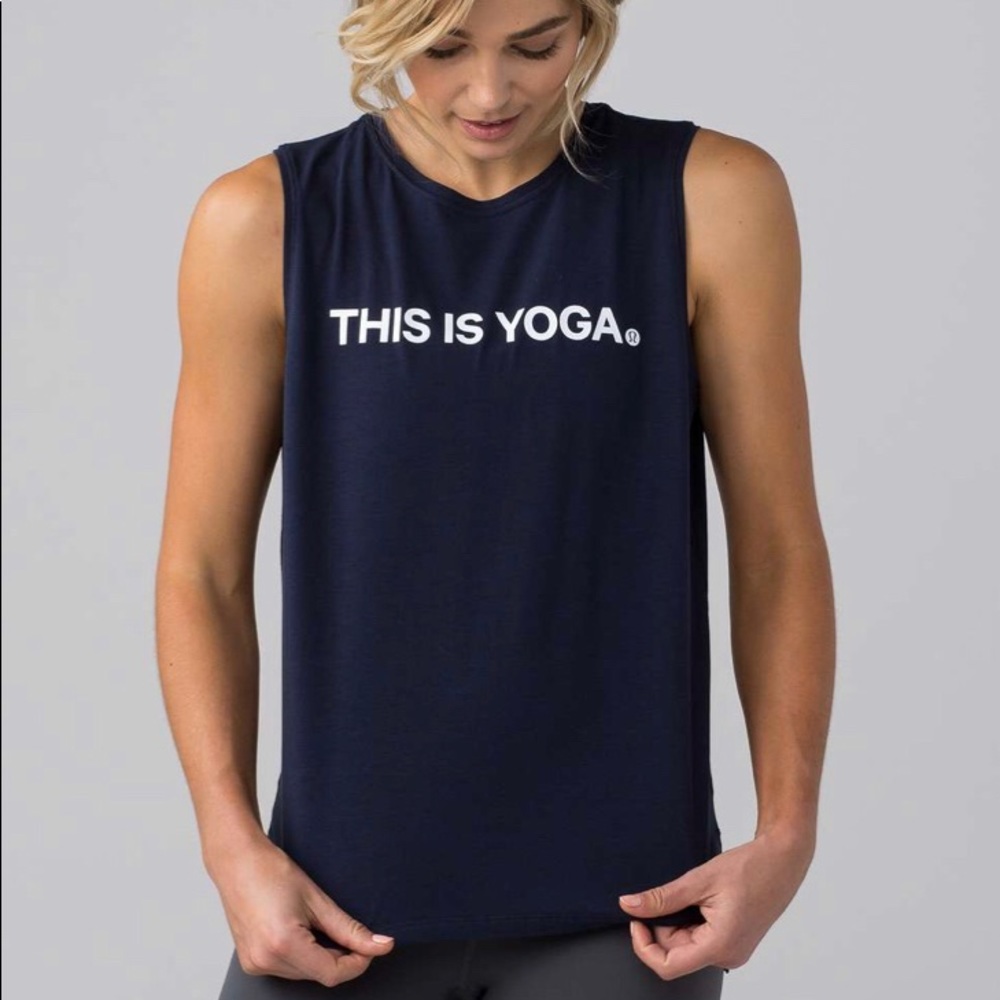 Lululemon Love Sleeveless Tank (This Is Yoga) Blue Size 2